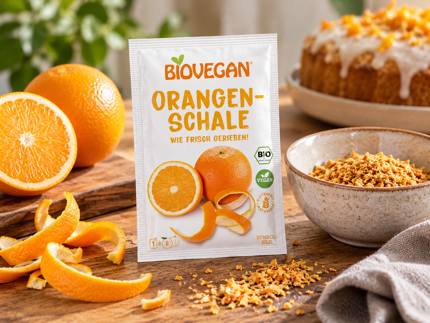 Bezlepková POMERANČOVÁ KŮRA nastrouhaná BIO 9 g - BioVegan